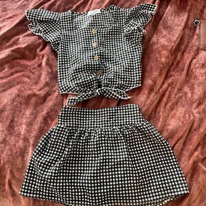 Speechless Kids Set Top / Skort Girl's Size 7 -  2 piece Top w/Tie and Bottoms